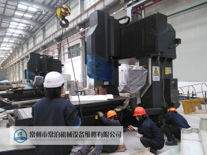 韓國(guó)高精龍門銑安裝中